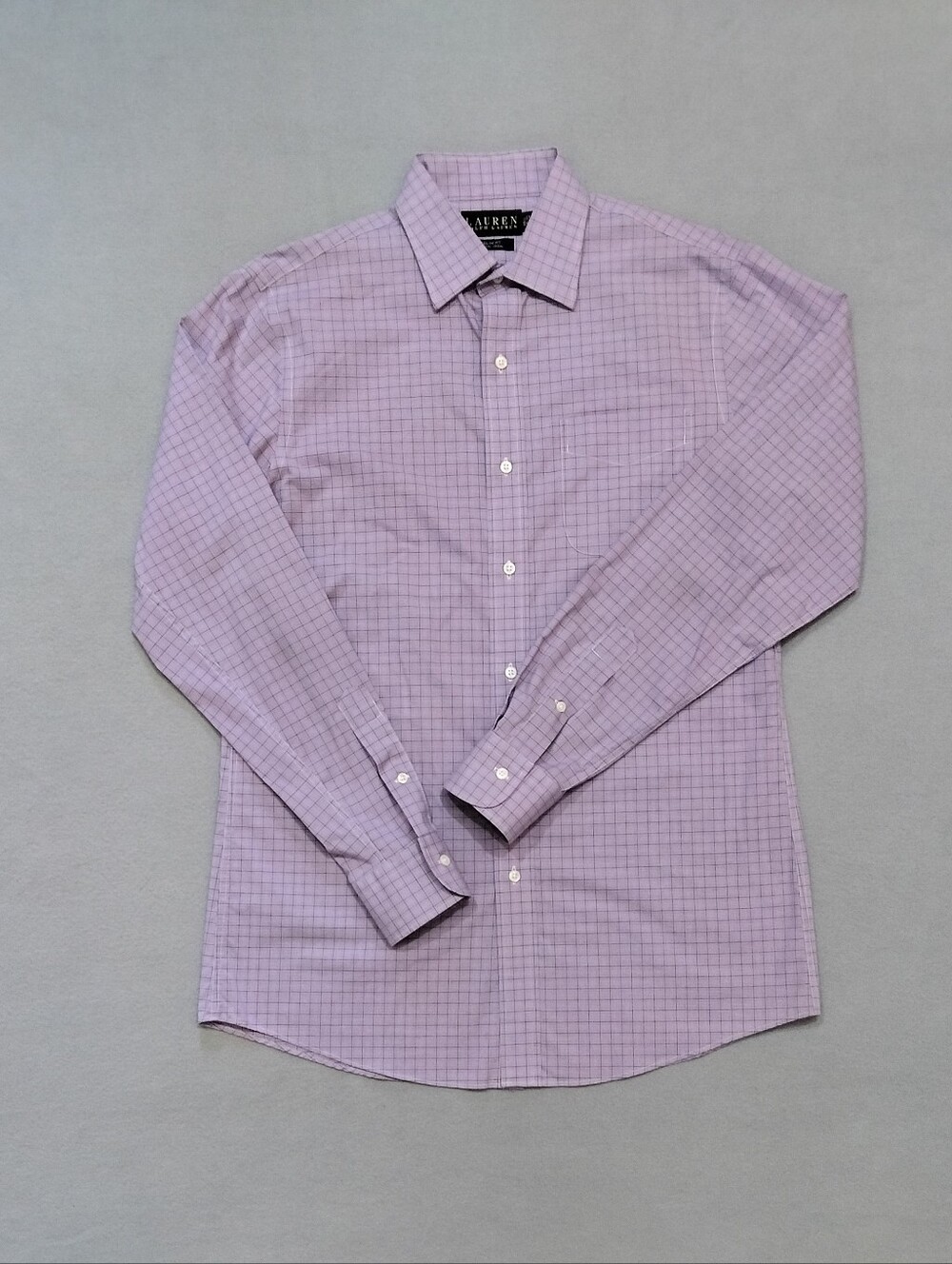 Lauren Ralph Lauren Green Label Slim Fit Custom Fit Size 15.5*34/35 Non Iron Men